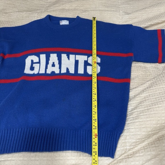 Vintage Cliff Engle New York Giants Sweater NFL Blue Mens Size XL Made In USA - Picture 7 of 8
